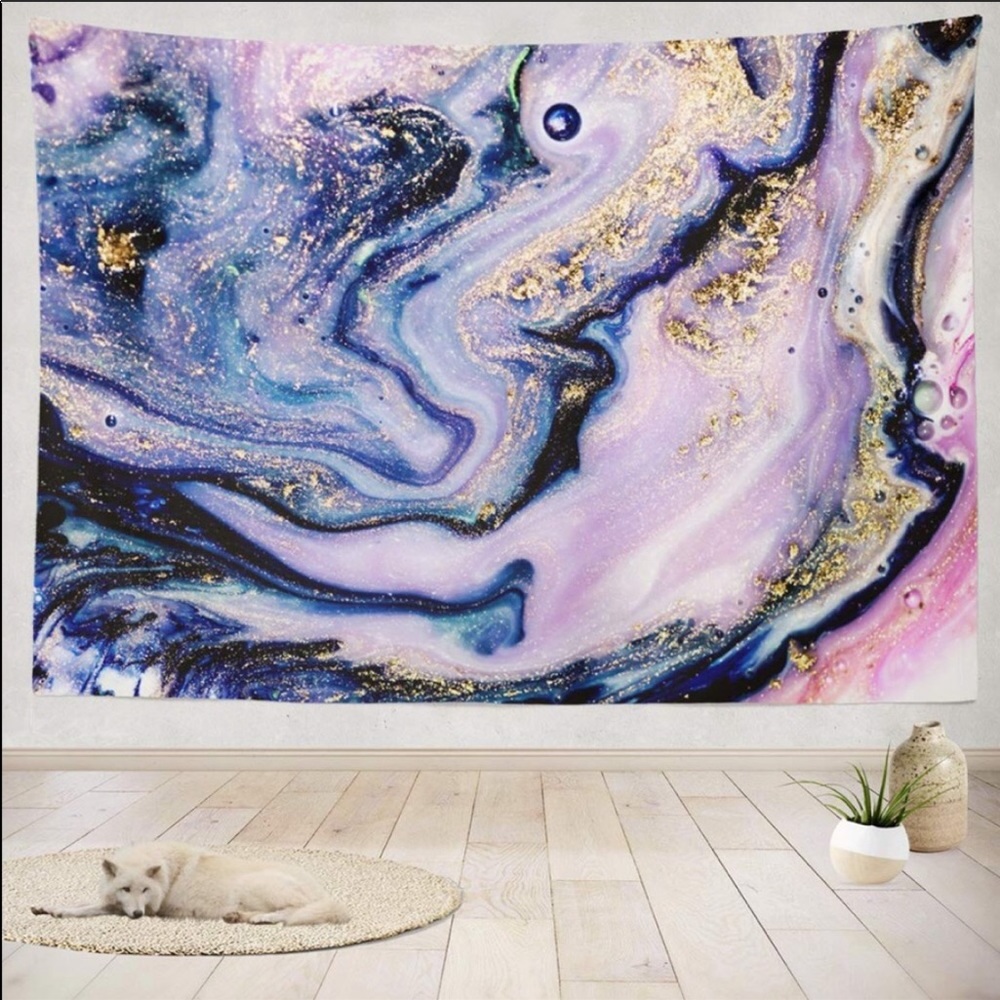 Colorful Marble Wall Hanging Tapestry - Picture 2 of 4